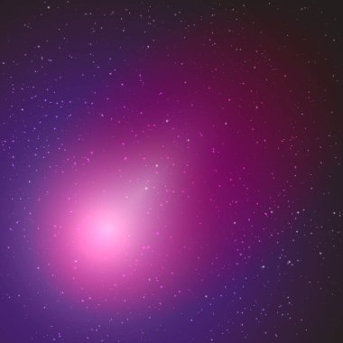 Yıldız ile uzay vektör arka plan. Evren illüstrasyon. Renkli cosmos zemin yıldız claster ile.