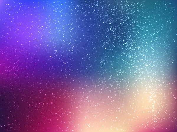 Fond vectoriel spatial avec étoiles. Illustration d'univers. Fond cosmos coloré avec des étoiles claster . — Image vectorielle