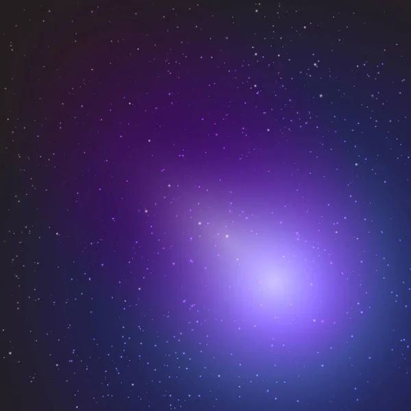 별과 공간 벡터 배경입니다. 우주 그림입니다. 별 claster와 색된 코스모스 배경. — 스톡 벡터