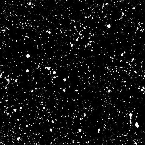 Patrón inconsútil estrellado, salpicado mano dibujar universo y patrón repetible galaxia. Puntos, pintura en aerosol sobre fondo oscuro, vector universo sin costuras de fondo. Cielo nocturno estrellado con motas, partículas — Archivo Imágenes Vectoriales