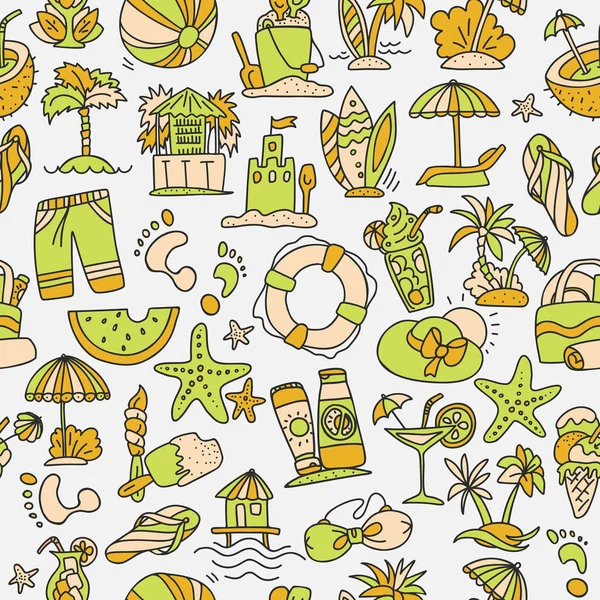 Travel and Summer Seamless Pattern, Journey and Trip Background. Adventure  Time Pattern in Hand Draw Style, Vector Stock Vector - Illustration of  collection, summer: 108427996