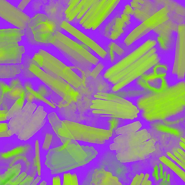 Abstrakta Neon geometriska 80 och 90 hand Rita glamour mönster med neons färger. Neon akvarell pensel färg glam mönster för flickor. Modern retro neon mönster med akvarell linjer, prickar. Glamour — Stockfoto