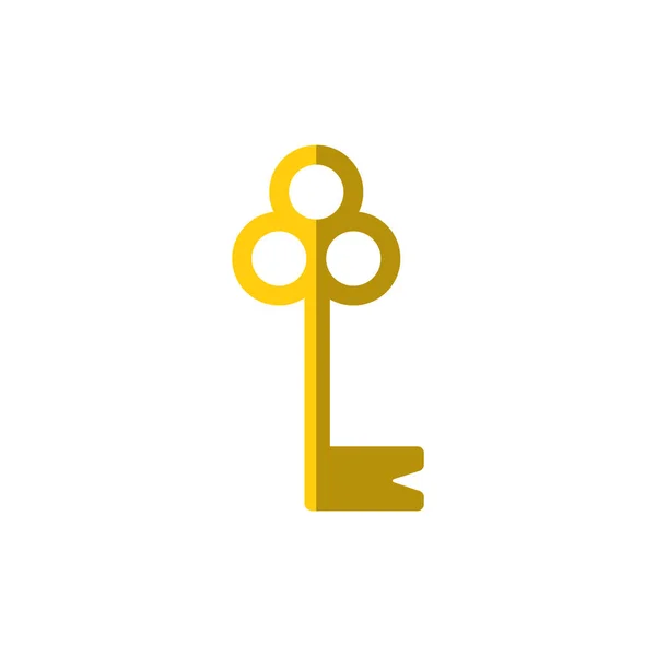 Key Vector Ikon, platt stil isolerad på vit bakgrund. Nyckelsymbol, säker och nära och Öppet hus nyckel ikon. Nyckeln från låsikonen. Informationsskyddssymbol i antik form — Stock vektor