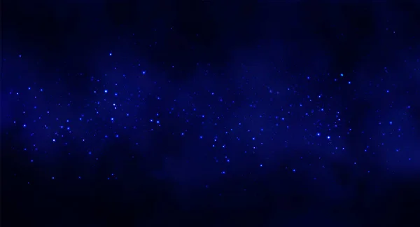 Ilustración vectorial de Cosmos Fondo espacial con cielo estrellado, estrella masiva en cosmos profundos en colores azul y negro. Resumen futurista, tecnología, antecedentes astrológicos. Fondo de espacio profundo — Archivo Imágenes Vectoriales