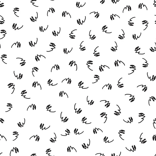 Abstract seamless pattern with doodles on white background. Simple abstract pattern background for interrior, textile design, paper craft. Hand drawn minimalist memphis seamless background. — 스톡 벡터