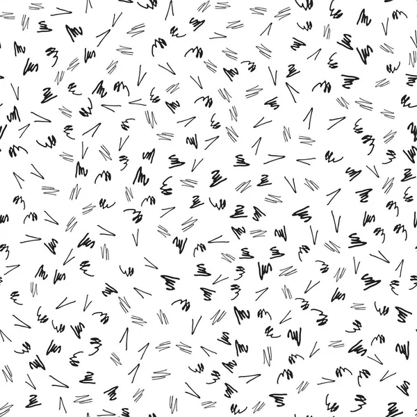 Abstract seamless pattern with doodles on white background. Simple abstract pattern background for interrior, textile design, paper craft. Hand drawn minimalist memphis seamless background. — 스톡 벡터