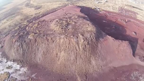 Poluição ambiental com resíduos químicos, vista aérea — Vídeo de Stock