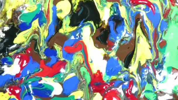 Acryl kleuren mengen — Stockvideo