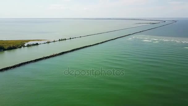 Sulina waterweg, de Donaudelta, Roemenië — Stockvideo