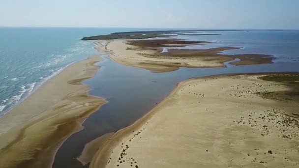 Insel Sacalin, Schwarzes Meer, Rumänien — Stockvideo