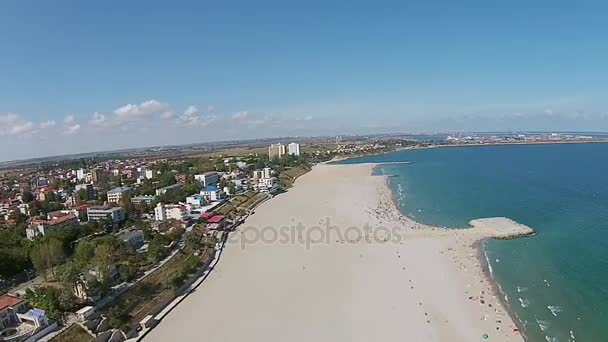 Eforie Nord, Mar Negro, Rumania, vista aérea — Vídeos de Stock