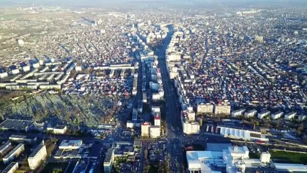 Ploiesti City, Romania, aerial view — стоковое видео