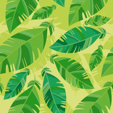 Tropikal yaprak, yaz Dikişsiz desen
