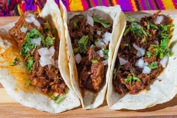 Mexikói marhahús Barbacoa Stew, hagyományos mexikói étel — Stock Fotó