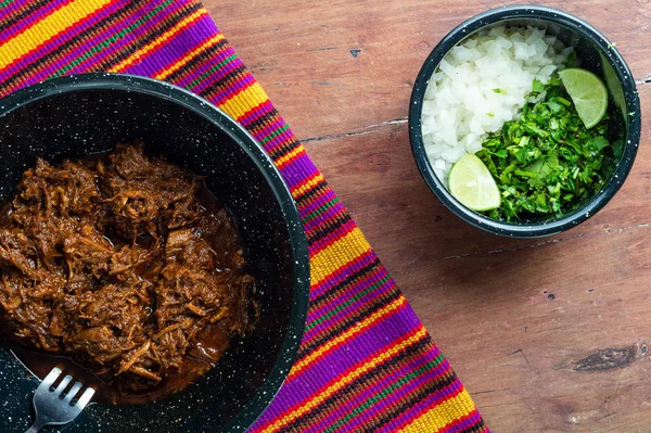 Мексиканська яловичина Barbacoa Stew, традиційна мексиканська їжа — стокове фото