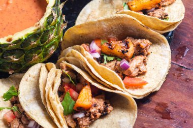 Tacos Al Pastor Shepherd 'ın Meksika' nın kuzeyinde 