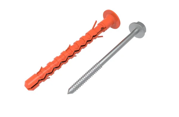 Universal Plastic Anchor Pre Fastening Fastening — Stock Photo, Image