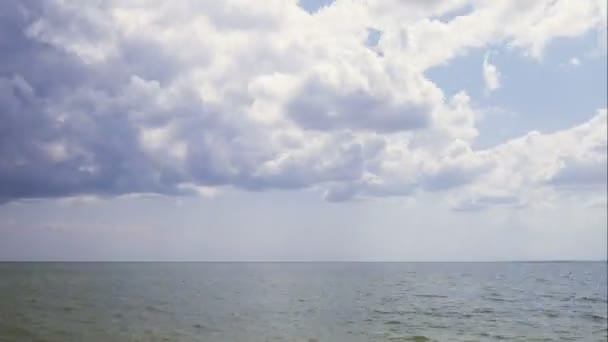 Mar Céu Nublado Tempo Caducidade — Vídeo de Stock