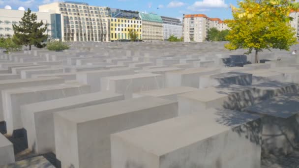 Förintelsemonumentet Berlin Tyskland — Stockvideo