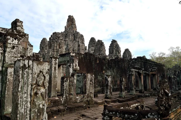 Bayon 'un yüzleri, Angkor Thom, Kamboçya. — Stok fotoğraf