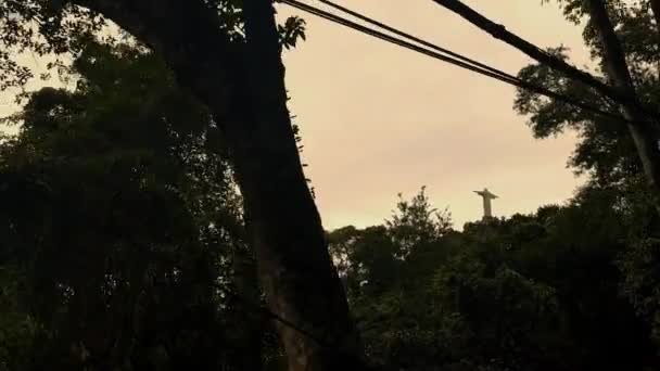 Εναλλακτική Άποψη Του Χριστού Λυτρωτής Ρίο Ντε Τζανέιρο Βραζιλία — Αρχείο Βίντεο