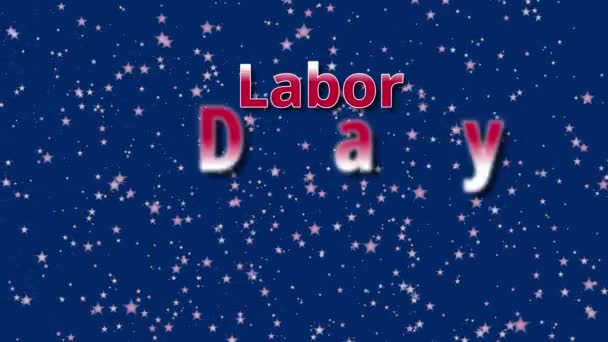 Labor Day Sale Special Offer Text — Stock Video