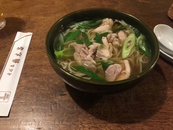 A tasty hot soba dish in Kanazawa — Stock Photo, Image