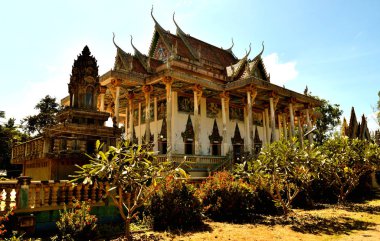 View of the modern Ek Phnom temple, Battambang