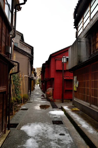 View Classic Japanese Alley Kanazawa Japan — Stock Photo, Image