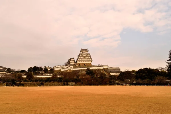 Uitzicht Het Himeji Kasteel Tijdens Het Winterseizoen Japan — Stockfoto