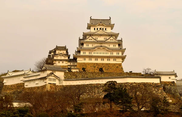 Uitzicht Het Himeji Kasteel Tijdens Het Winterseizoen Japan — Stockfoto