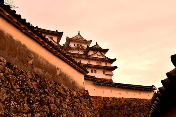 Uitzicht Het Himeji Kasteel Tijdens Het Winterseizoen Japan — Stockfoto