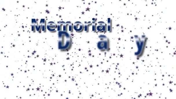 Banner Memorial Day Verkoop Speciale Aanbieding Met Usa Vlag Kleuren — Stockvideo