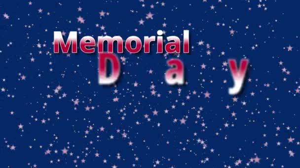 Banner Vendita Memorial Day Offerte Speciali Con Colori Della Bandiera — Video Stock