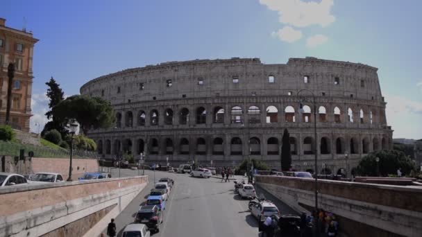Maart 2020 Rome Italië Zicht Het Colosseum Met Weinig Toeristen — Stockvideo
