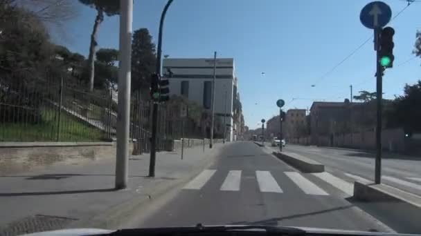 Maart 2020 Rome Italië Zicht Labicana Street Zonder Toeristen Vanwege — Stockvideo