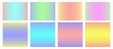 Çoklu renkli doğrusal yollardan oluşan bir dizi dokulu arkaplan içeren vektör çizimi.