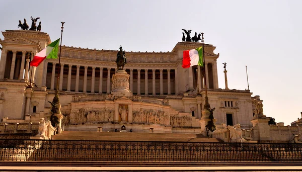 Апреля 2020 Рим Италия Вид Алтарь Отечества Туристов Блокировки — стоковое фото