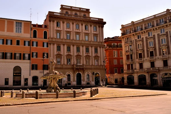 Nisan 2020 Roma Talya Kilit Nedeniyle Turistler Olmadan Barberini Meydanı — Stok fotoğraf