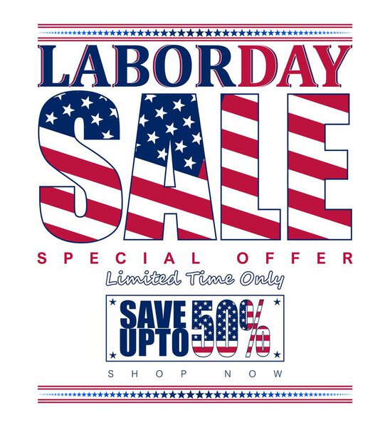 Vector illustration for promotional sales on the occasion of US Labor Day
