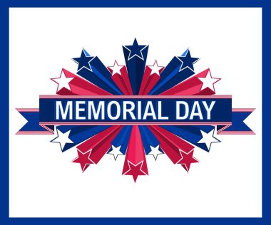 ABD Anma Günü kutlamaları için vektör illüstrasyonu