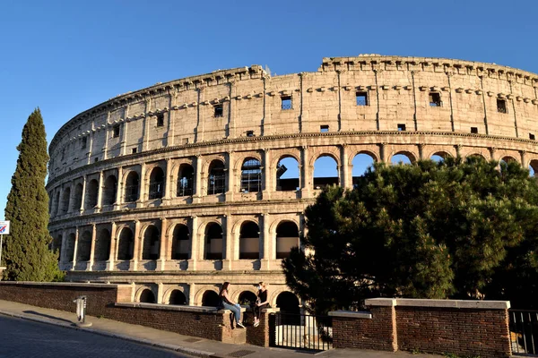 Mai 2020 Rom Italien Blick Auf Das Kolosseum Ohne Touristen — Stockfoto