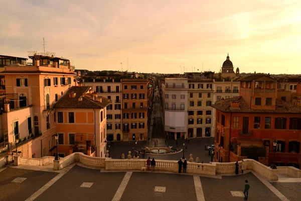 2020 Május Róma Olaszország Kilátás Dei Condottira Piazza Spagnára Turisták — Stock Fotó