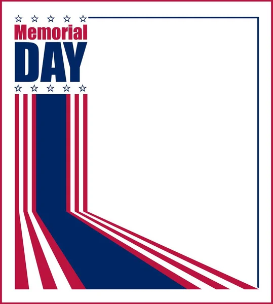 Illustrazione Vettoriale Celebrazione Del Memorial Day Negli Stati Uniti — Vettoriale Stock