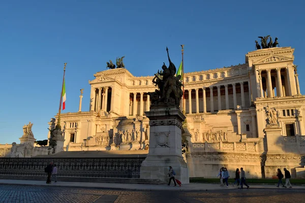 Maj 2020 Rom Italien Utsikt Över Altaret Fosterlandet Utan Turister — Stockfoto