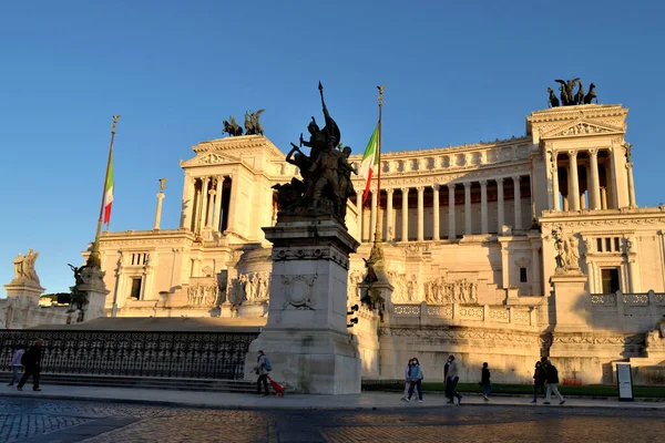 Maj 2020 Rom Italien Utsikt Över Altaret Fosterlandet Utan Turister — Stockfoto