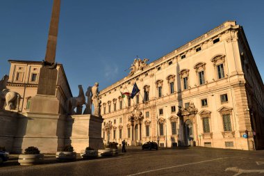 12 Mayıs 2020, Roma, İtalya: Kilitlenmenin ikinci aşaması nedeniyle turistler olmadan Danışmanlık Sarayı 'nın manzarası