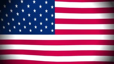 Birleşik Devletler bayrağı rüzgarda dalgalanıyor. Canlandırma döngüsü.