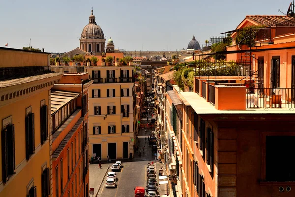 Maj 2020 Rom Italien Utsikt Över Piazza Spagna Utan Turister — Stockfoto