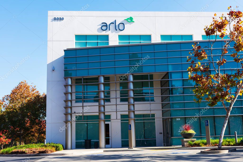Arlo Technologies HQ facade. Arlo Technologies is a home automation company, which makes wireless security cameras - San Jose, California, USA - November, 2019